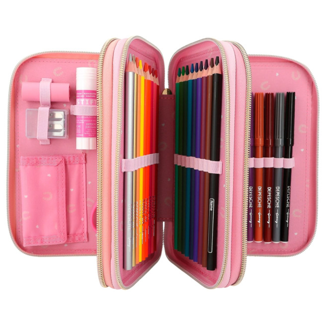 TOP MODEL etui met 3 compartimenten TOP MODEL etui met 3 compartimenten