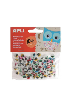 Yeux mobiles avec cils APLI - paquet de 100