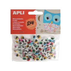 Mobiele ogen met Apli-wimpers - pakket van 100