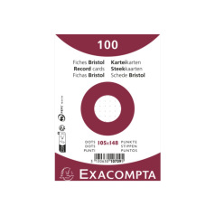 Exacompta Bristol witte fiches - doos van 100 fiches