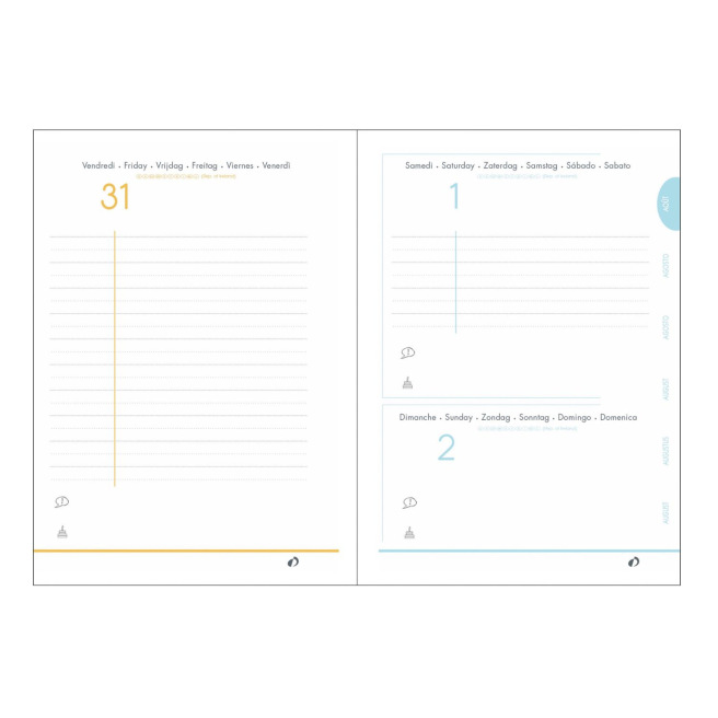 Schoolagenda Quo Vadis EUROTEXTAGENDA - 10 x 15 cm - 1 dag per pagina