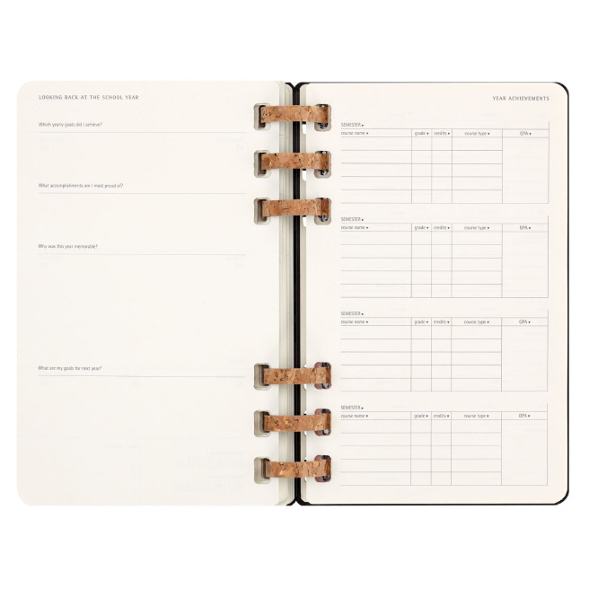 Agenda Moleskine WEKELIJKSE & MAANDELIJKSE STUDENTEN LEVENSPLANNER L - 13 x 21 cm - 1 week op 2 pagina's