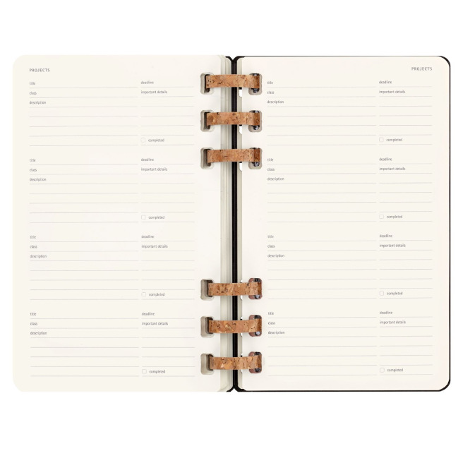 Agenda Moleskine WEKELIJKSE & MAANDELIJKSE STUDENTEN LEVENSPLANNER L - 13 x 21 cm - 1 week op 2 pagina's