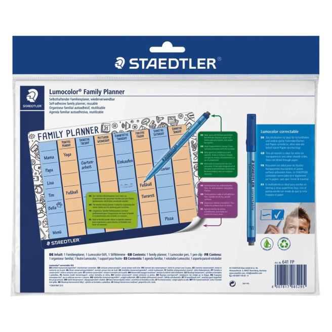 Planning semainier familial Staedtler FAMILY PLANNER LUMOCOLOR - A4 Planning semainier familial Staedtler FAMILY PLANNER LUMOCOLOR - A4