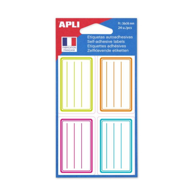 Etiquettes scolaires Apli PEPS - 56 x 36 mm (24 étiq.)