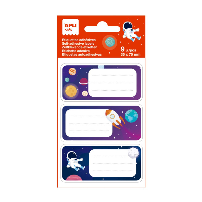 Etiquettes scolaires Apli - 81 x 36 mm (9 étiq.) Etiquettes scolaires Apli - 81 x 36 mm (9 étiq.)