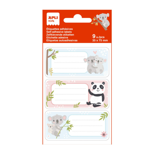School etiketten Apli - 81 x 36 mm (9 etiketten) School etiketten Apli - 81 x 36 mm (9 etiketten)