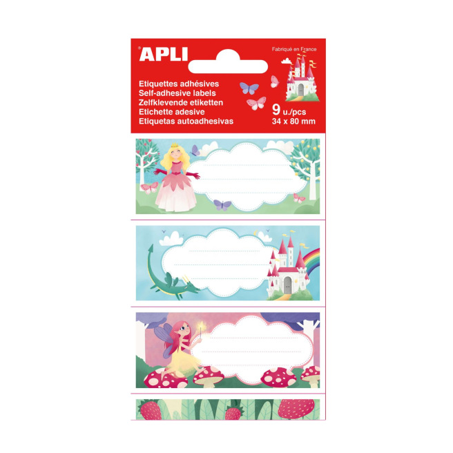 Etiquettes scolaires Apli - 81 x 36 mm (9 étiq.) Etiquettes scolaires Apli - 81 x 36 mm (9 étiq.)