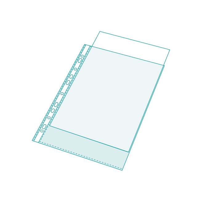 Geperforeerde gladde A4-hoesjes - economische kwaliteit