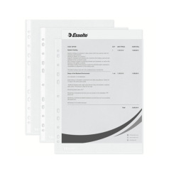 Geperforeerde A4-hoesjes met korrelstructuur - economische kwaliteit - pakket van 10