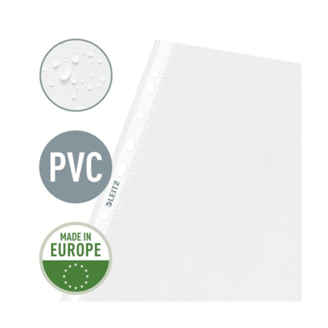 Geperforeerde Leitz Premium A4 mapjes met korrelige structuur - pakket van 5 Geperforeerde Leitz Premium A4 mapjes met korrelige structuur - pakket van 5