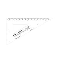 Aristo Equerre de Géométrie Hypoténuse 160 Mm en Plexiglassans Facette Très  Flexible Difficile à Casser (Ar1550)