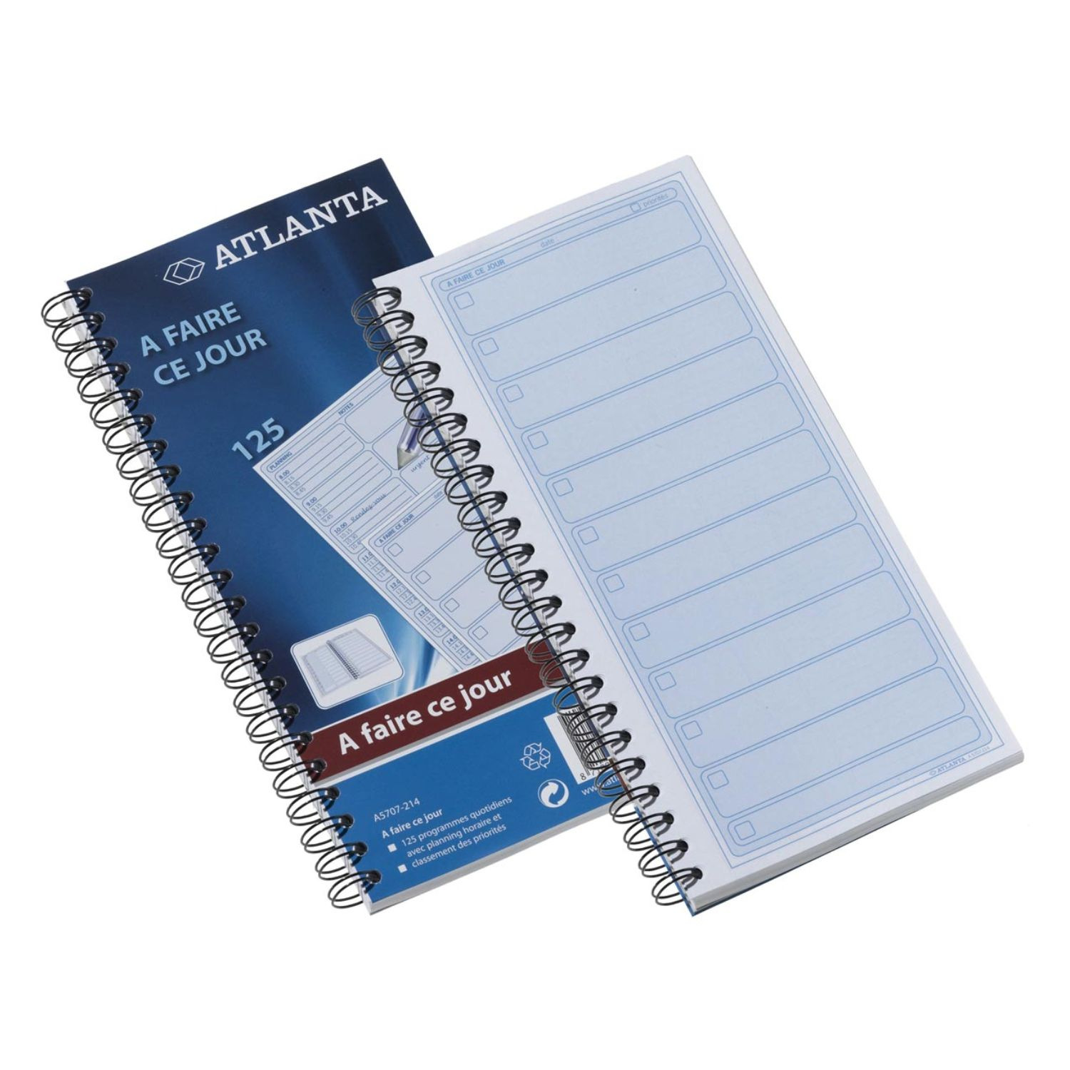 Lot De 8 Carnets à Spirale A7 - Format 7,3x10,3 Cm - Couverture Noire Imperméable - 80 Pages Lignées