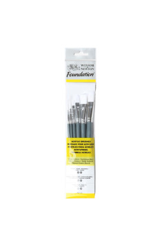 Set de 6 pinceaux Winsor & Newton FOUNDATION ACRYLIQUE