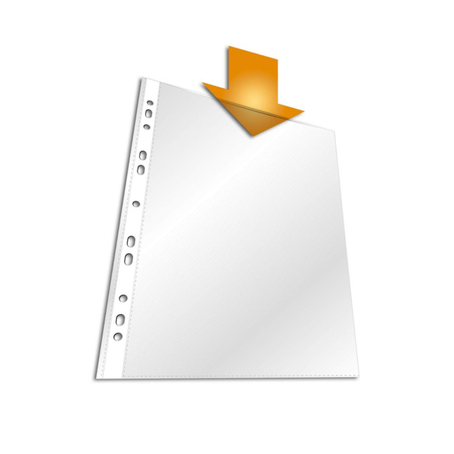 Geperforeerde A4-hoesjes met korrelstructuur - economische kwaliteit - pakje van 10 Geperforeerde A4-hoesjes met korrelstructuur - economische kwaliteit - pakje van 10