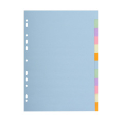 Exacompta neutrale tabbladverdelers - gekleurd karton van 170 g