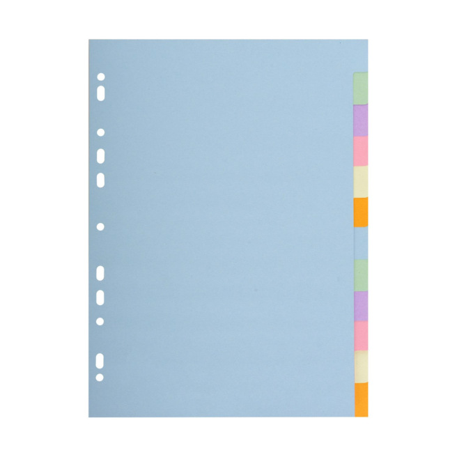 Exacompta neutrale tabbladverdelers - gekleurd karton van 170 g Exacompta neutrale tabbladverdelers - gekleurd karton van 170 g