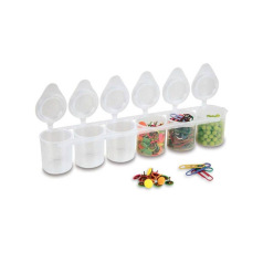 Mengpotten plastic containers - 25 ml - set van 6