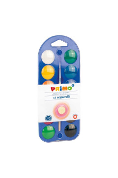 Gouache Primo - 12 bakjes + penseel