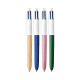 Stylo-bille BIC 4 COULEURS WOOD