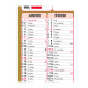 Calendrier planning Exacompta TRICOLORE - 17 x 13 cm - 6 mois par face