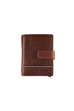 Porte-cartes en cuir Maverick THE ORIGINAL avec fermeture pression