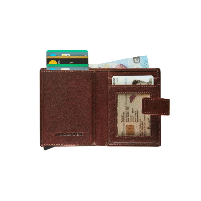 Maverick THE ORIGINAL lederen kaarthouder met druksluiting