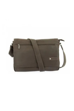 Sac messager cuir Maverick BROWN pour ordinateur 15,6"