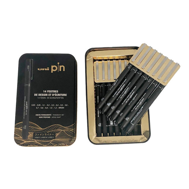 Coffret cadeau de feutres calibrés Uni-ball PIN Coffret cadeau de feutres calibrés Uni-ball PIN