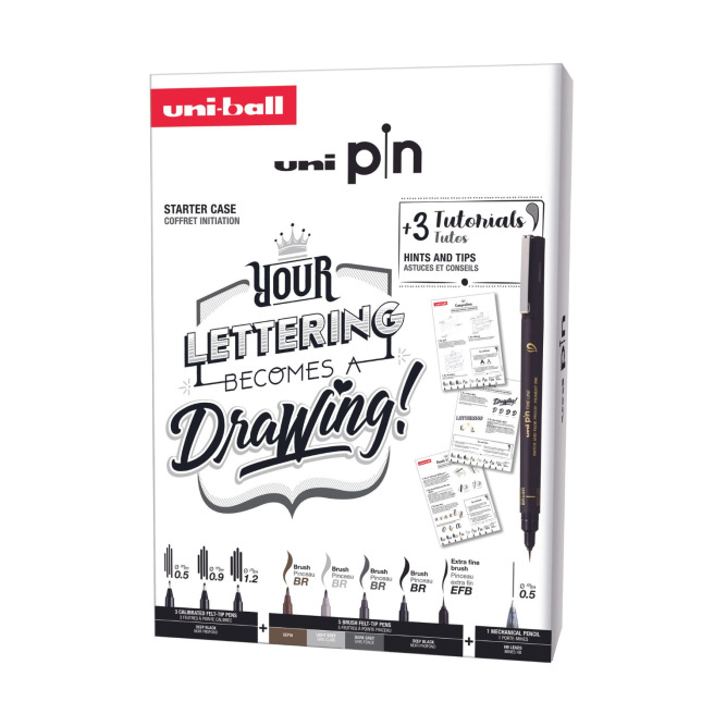 Coffret cadeau de feutres calibrés Uni-ball PIN Coffret cadeau de feutres calibrés Uni-ball PIN