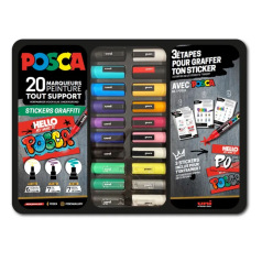 Set van Uni-Ball Posca verfmarkers