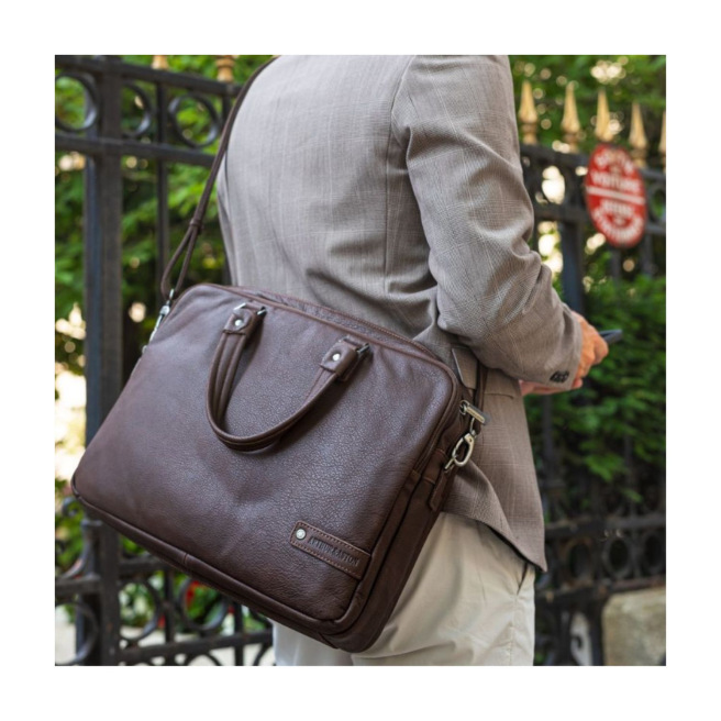 Leren aktetas Arthur & Aston OSCAR 1 soufflet