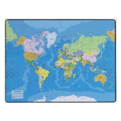 Esselte wereldkaart bureaulegger - 54 x 41 cm
