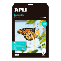 Apli EVERYDAY glanzend fotopapier - A4 - 180 g - pakket van 20 vellen Apli EVERYDAY glanzend fotopapier - A4 - 180 g - pakket van 20 vellen