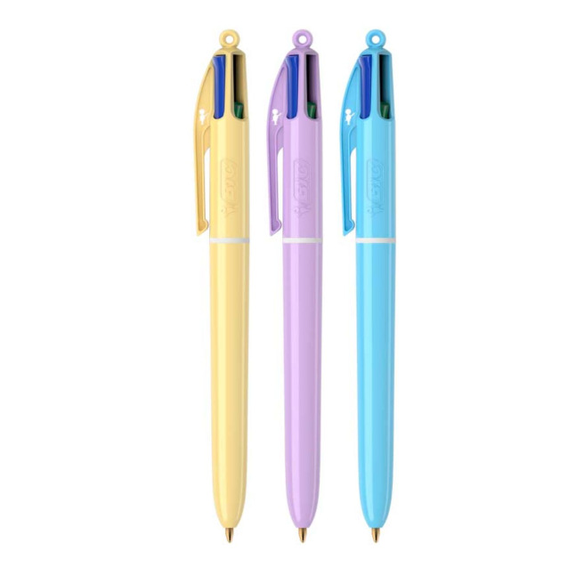 BIC balpen 4 PASTEL KLEUREN