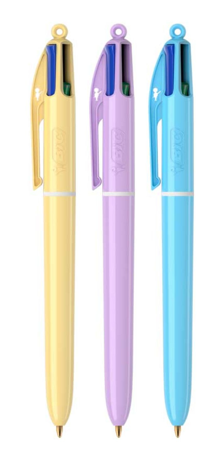 Bic 4 Colours Original stylo bille 4 couleurs, fine et moyen, 4 couleurs d'encre classique, boîte de 20 p Meyer