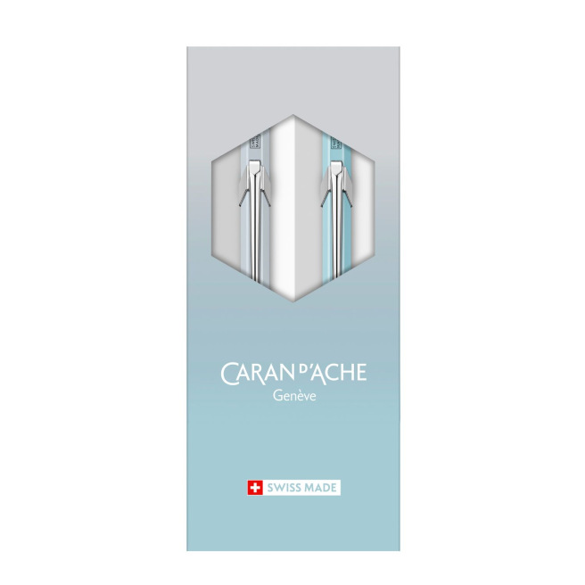 Set stylo-bille + porte-mines Caran d'Ache 849 BLUE LAGOON - édition limitée