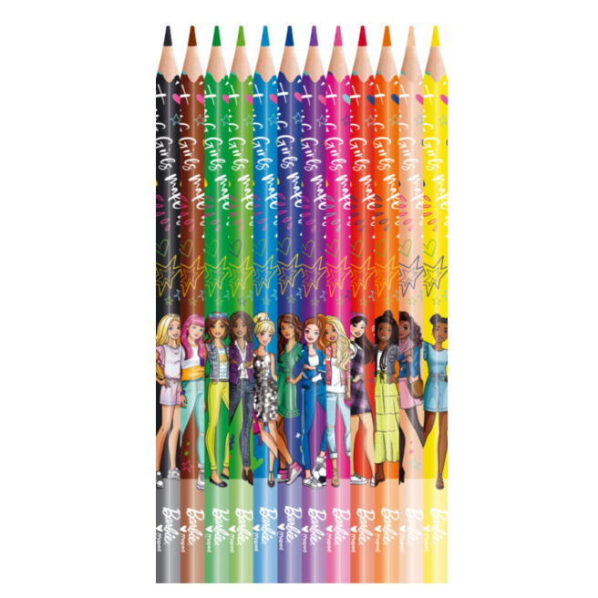 Crayons de couleur Maped BARBIE - étui de 12 Crayons de couleur Maped BARBIE - étui de 12