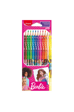 Crayons de couleur Maped BARBIE - étui de 12