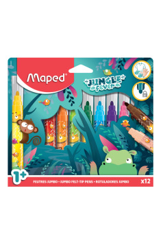 Feutres de coloriage Maped JUNGLE FEVER - pointe large- étui de 12