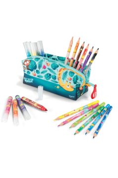 Trousse garnie Maped JUNGLE FEVER avec 12 feutres et 12 crayons de coloriage