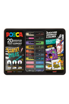 Set van Uni-Ball Posca verfmarkers