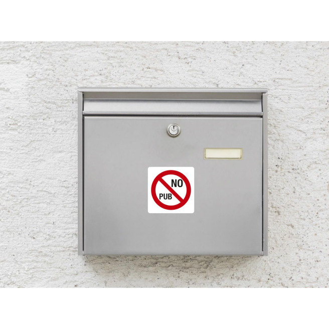 Pictogramme adhésif NO PUB - set de 4 Pictogramme adhésif NO PUB - set de 4