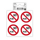 Zelfklevende pictogram GEEN RECLAME - set van 4