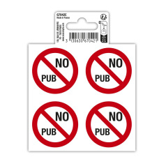 Zelfklevende pictogram GEEN RECLAME - set van 4