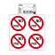 Zelfklevende pictogram GEEN RECLAME - set van 4
