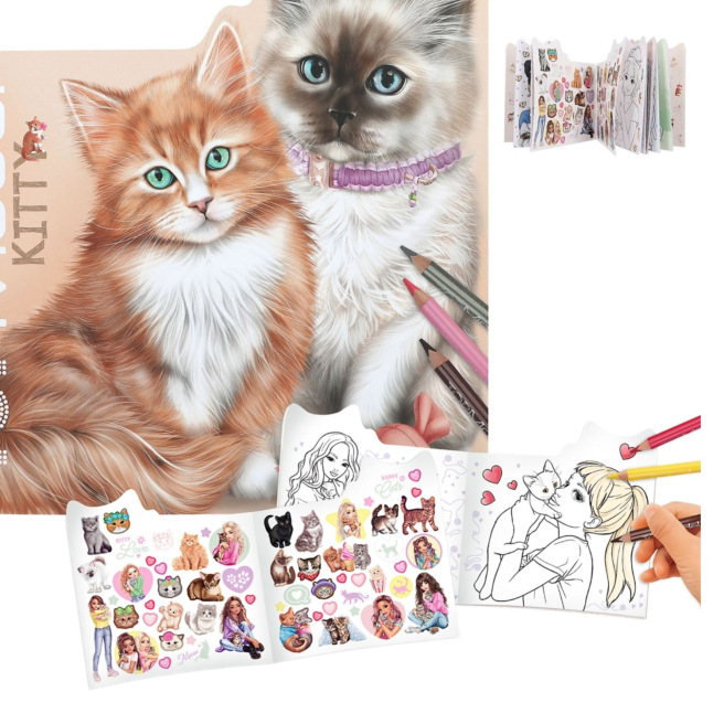 TOP MODEL kleurboek met stickers TOP MODEL kleurboek met stickers