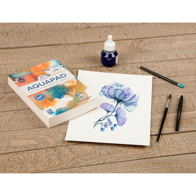 Bloc de papier aquarelle Clairefontaine GOLDLINE AQUAPAD 300 g Bloc de papier aquarelle Clairefontaine GOLDLINE AQUAPAD 300 g