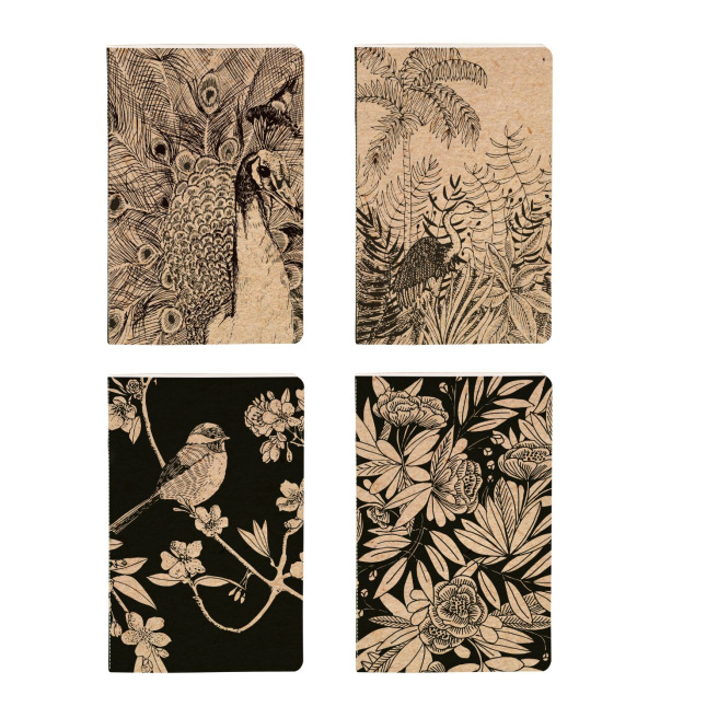 Geniet genaaid draad notitieboekje Clairefontaine WITTE KERSENBLOESEM - 7,5 x 12 cm