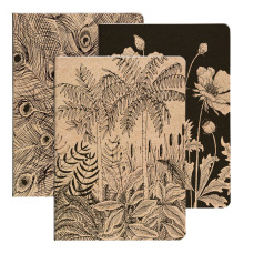 Geniet genaaid draad notitieboekje Clairefontaine WITTE KERSENBLOESEM - 7,5 x 12 cm